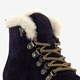 Gevoerde suède dames veterboots navy