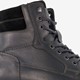 Leren heren veterboots zwart