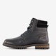 Leren heren veterboots zwart