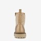 Meisjes teddy veterboots beige