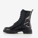 Dames lak veterboots zwart