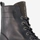 Dames veterboots zwart goud