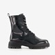 Dames lak veterboots zwart