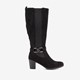 Hoge dames laarzen met hak zwart