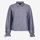 Dames blouse gestreept donkerblauw wit