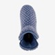 Gevoerde dames teddy sloffen blauw