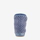 Gevoerde dames teddy sloffen blauw