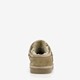 Gevoerde suede heren pantoffels taupe