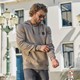 Heren hoodie lichtbruin