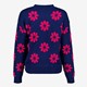 Gebreide dames trui blauw