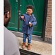 Halflange jongens jas blauw
