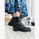 Dames veterboots zwart