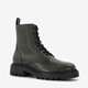 Harper leren dames veterboots groen