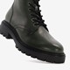 Leren dames veterboots groen