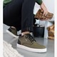 Hoge here sneakers donkergroen