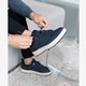 Heren sneakers donkerblauw
