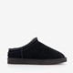 Gevoerde suede heren pantoffels zwart