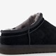 Gevoerde suede heren pantoffels zwart