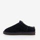 Gevoerde suede heren pantoffels zwart