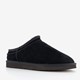 Hush Puppies gevoerde suede heren pantoffels zwart