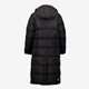 Lange gewatteerde dames jas zwart