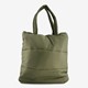 Puffer shopper schoudertas groen