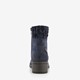 Veterboots blauw met gebreid detail