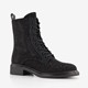 Dames veterboots met strass steentjes