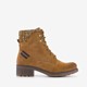 Veterboots cognac met gebreid detail