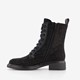 Dames veterboots met strass steentjes