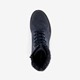 Veterboots blauw met gebreid detail