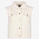 Dames teddy gilet beige