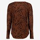 Dames shirt met print bruin