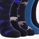5 paar kindersokken met dino's blauw