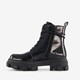 ONLY Shoes lak dames veterboots zwart