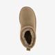 Suede dames enkellaarsjes beige
