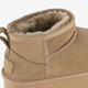 Suede dames enkellaarsjes beige