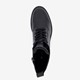 Leren dames veterboots zwart