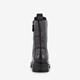 Leren dames veterboots zwart