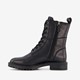 Leren dames veterboots zwart