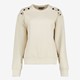 Dames sweater met knopen beige