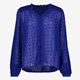Semi-transparante dames blouse blauw
