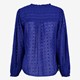 Semi-transparante dames blouse blauw