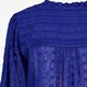 Semi-transparante dames blouse blauw
