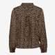 Dames blouse met luipaardprint bruin