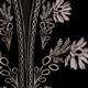 Dames gilet geborduurde bloemen zwart