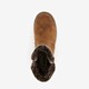 Lage gevoerde dames boots cognac