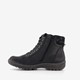 Lage gevoerde dames veterboots zwart