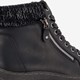 Lage gevoerde dames veterboots zwart