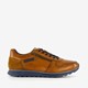Leren heren sneakers cognac bruin